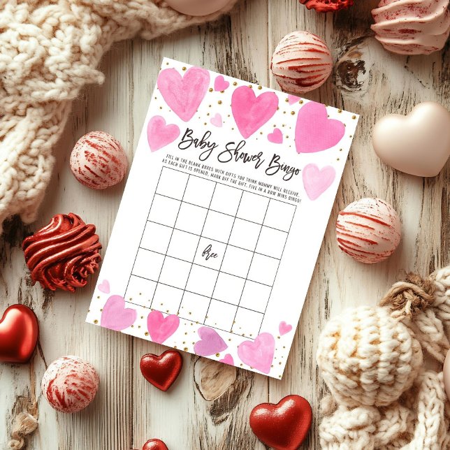 Valentine bingo baby shower game card (Von Creator hochgeladen)