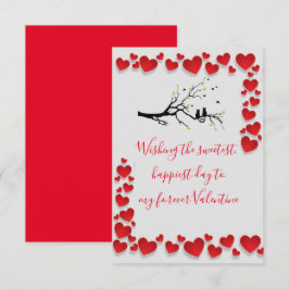 Valentine Birds Dankeskarte