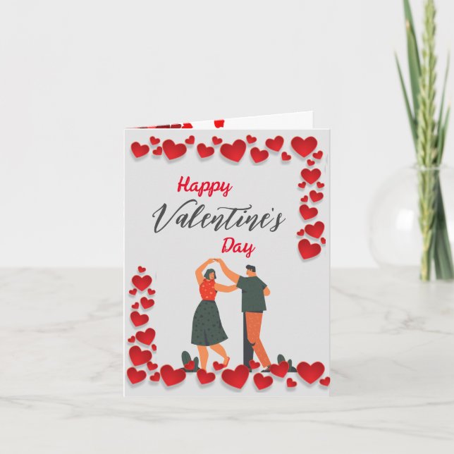 Valentine Birds Karte (Vorderseite)