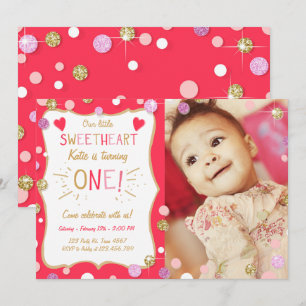 Valentine Birthday Einladung Little Sweetheart