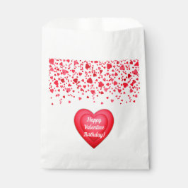 Valentine Birthday Red Confetti Hearts Geschenktütchen