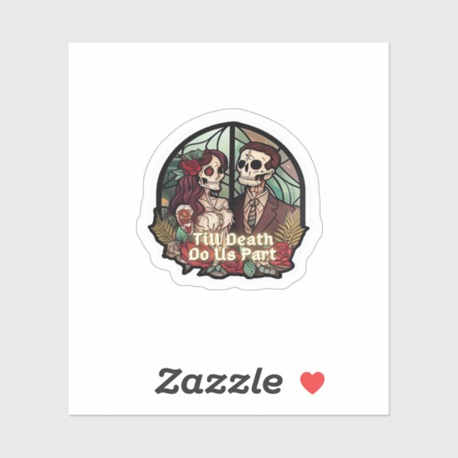 Valentine bis zum Tod tun uns Teil Classic Aufkleber (Blatt)