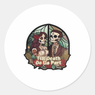 Valentine bis zum Tod tun uns Teil Classic Runder Aufkleber
