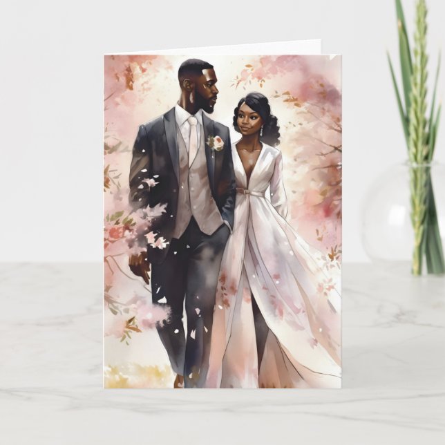 Valentine Black Couple Card zum Hochzeitstag Karte (Vorderseite)