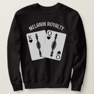Valentine BLACK KING QUEEN PLAYCARDS Paare Sweatshirt