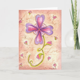Valentine Blume Feiertagskarte