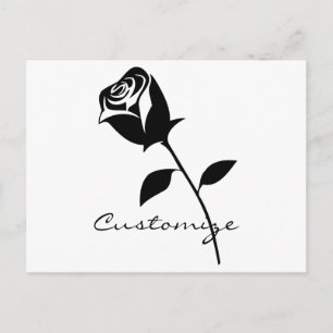 Valentine Blume Thunder_Cove der schwarzen Rose Postkarte