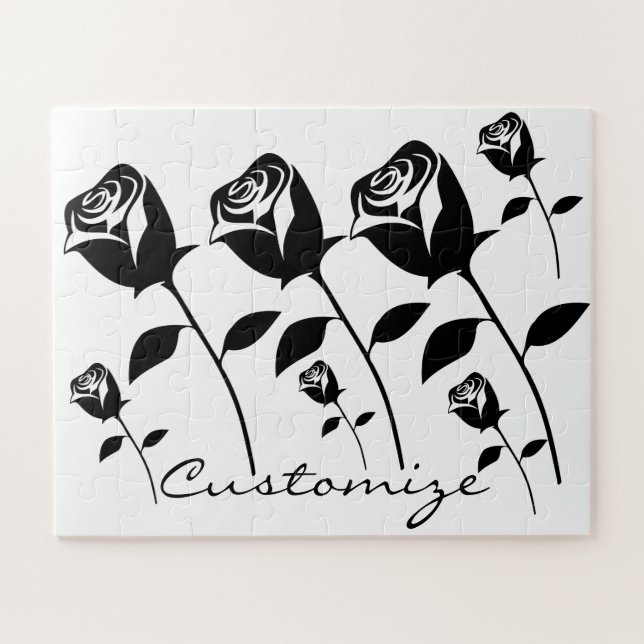 Valentine Blume Thunder_Cove der schwarzen Rose Puzzle (Horizontal)