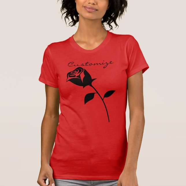 Valentine Blume Thunder_Cove der schwarzen Rose T-Shirt (Vorderseite)