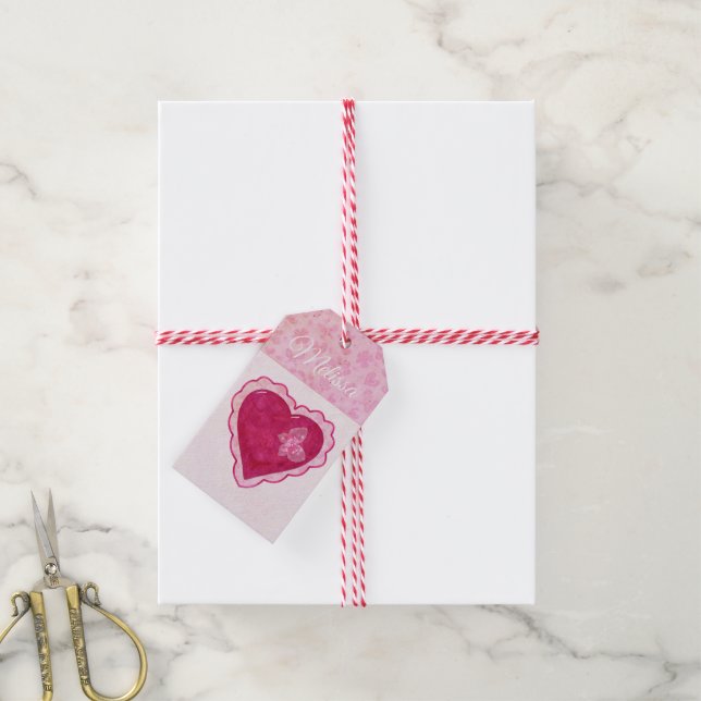 Valentine Blüten Adorable GEBURTSTAG Geschenkanhänger (Mit Garn)