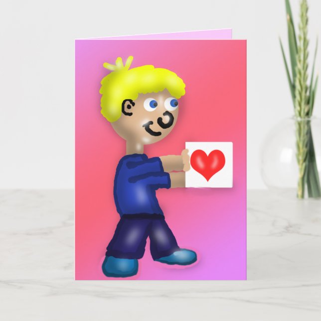 Valentine Boy Card Feiertagskarte (Vorderseite)