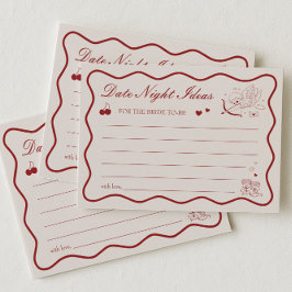 Valentine Bridal Shower Date Night Ideas Card Einladung