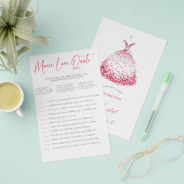 Valentine Bridal Shower Game Match Movie Quotes  Flyer