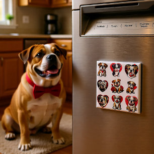 Valentine Bulldog Magnet