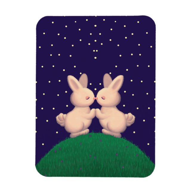 Valentine Bunnies Magnet (Vertikal)