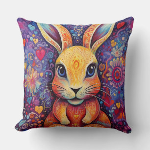 Valentine Bunny Blume lila Kissen