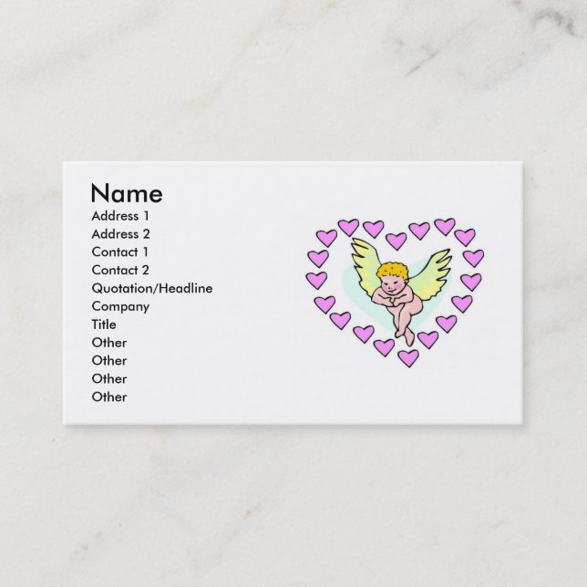 Valentine Business Card Visitenkarte (Vorderseite)