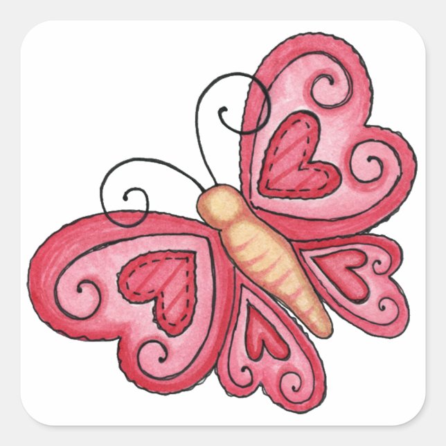 Valentine Butterfly - Stickers (Vorderseite)
