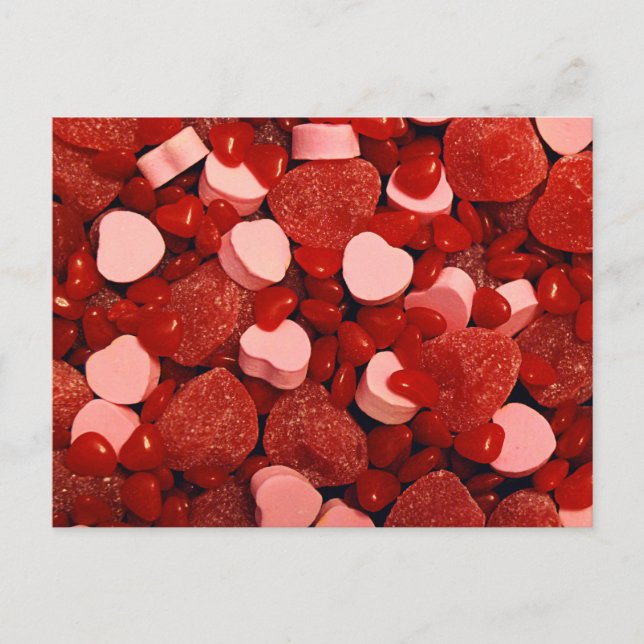 Valentine Candies Feiertagspostkarte (Vorderseite)
