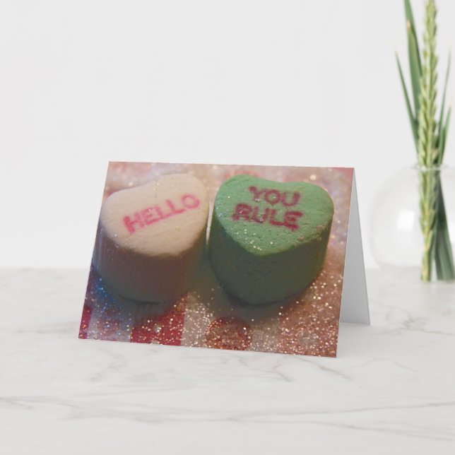 Valentine Candy Feiertagskarte (Vorderseite)