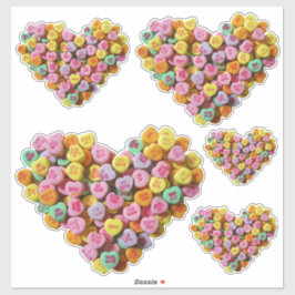 Valentine Candy Hearts Aufkleber