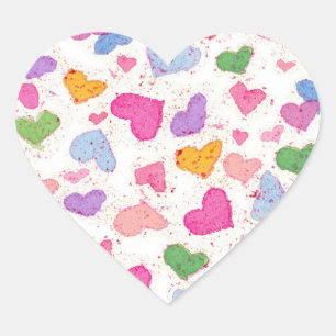 Valentine Candy Hearts Herz-Aufkleber