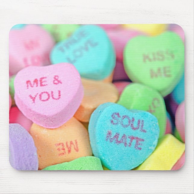 Valentine Candy Hearts Mousepad (Vorne)