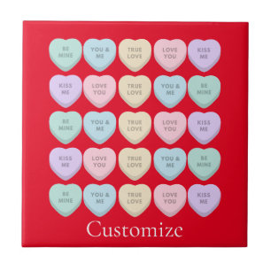 Valentine Candy Hearts Thunder_Cove Fliese