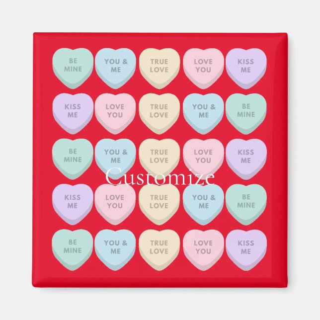 Valentine Candy Hearts Thunder_Cove Magnet (Vorne)