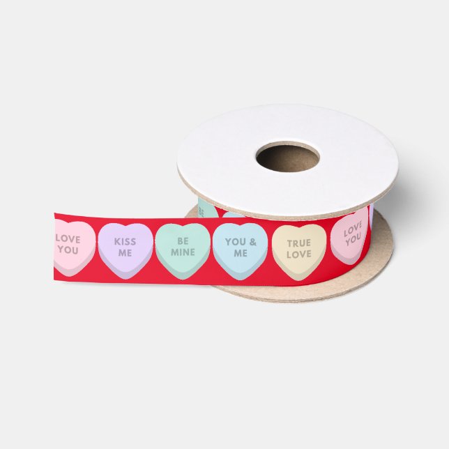 Valentine Candy Hearts Thunder_Cove Satinband (Spule)