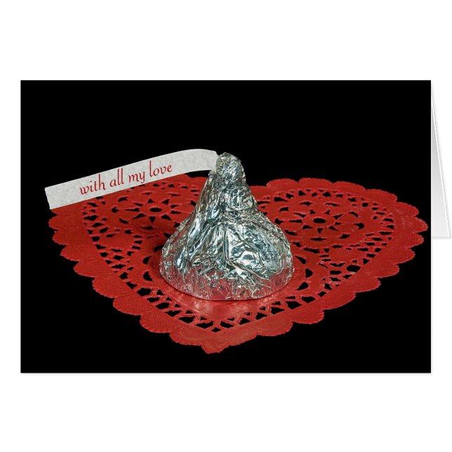 Valentine Candy Kiss im Herzen (Vorderseite (Horizontal))