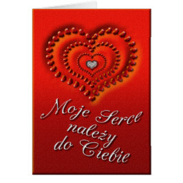 Valentine Card auf Polnisch