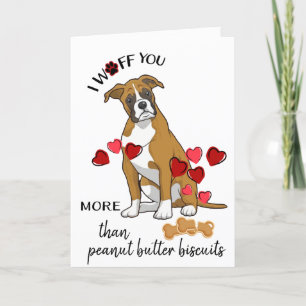 Valentine Card aus der Liebe Ihres Boxers Dog Bisc Feiertagskarte