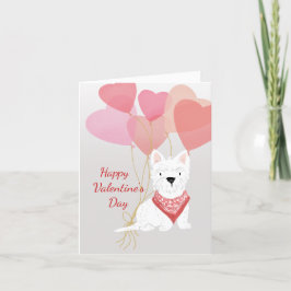 Valentine Card aus Ihrem Westie Red Balloons Feiertagskarte