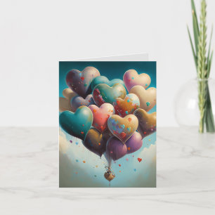 Valentine Card mit Balloon Herzerkrankungen Karte