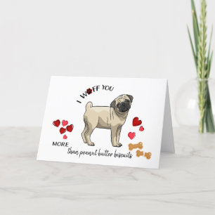 Valentine Card von Ihrem Mops Hund Lieben Sie Feiertagskarte