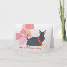 Valentine Card von Ihrem Scottie Dog Red Balloons Feiertagskarte