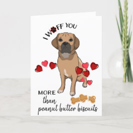 Valentine Card von Ihren Puggle Hund Lieben Sie Feiertagskarte