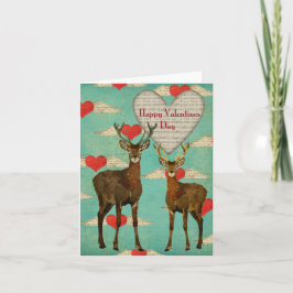 Valentine Card Woodsy Elk Feiertagskarte