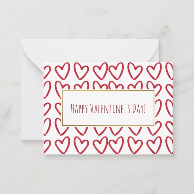 Valentine Cards 100 Packung Mitteilungskarte (Vorderseite)
