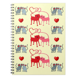 Valentine Cats Notebook Notizblock