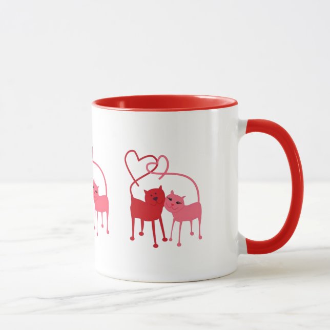 Valentine Cats - Tasse von Getränken (Rechts)