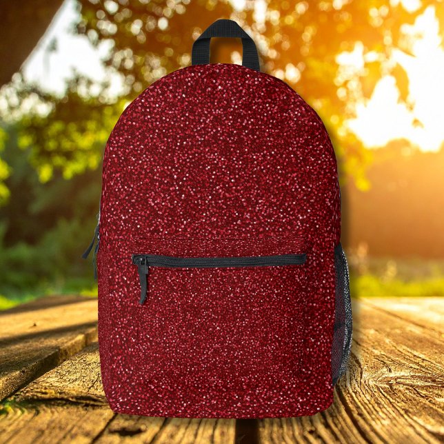 Valentine Classic Trendy Red Glitter Bedruckter Rucksack (Von Creator hochgeladen)