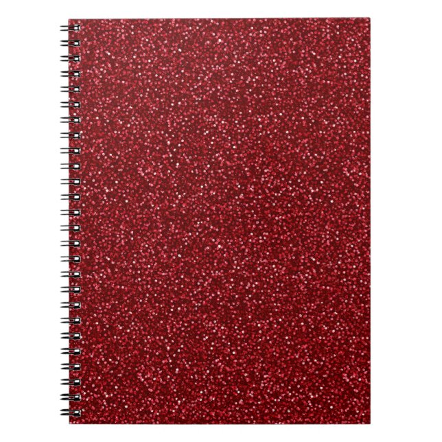 Valentine Classic Trendy Red Glitter Notizblock (Vorderseite)