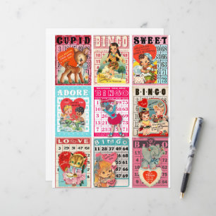 Valentine Clipart Collage Sheet - Pocket Cards