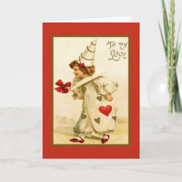 Valentine Clown Feiertagskarte