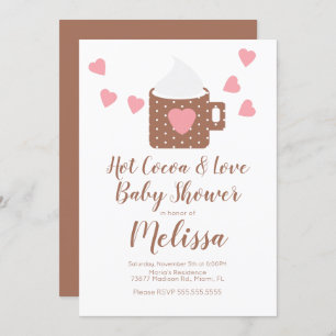 Valentine Cocoa Campfire Tasse Girl Babydusche Einladung