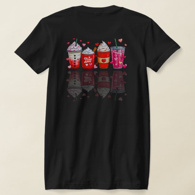 Valentine Coffee PNG Sublimation Design T-Shirt (AblageHinten)