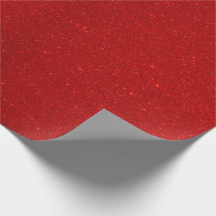 Valentine Collection Schlicht Red Glitzer Geschenkpapier