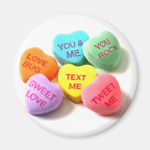 Valentine Conversation Candy Hearts Magnet
